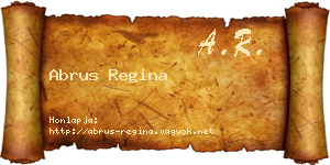 Abrus Regina névjegykártya